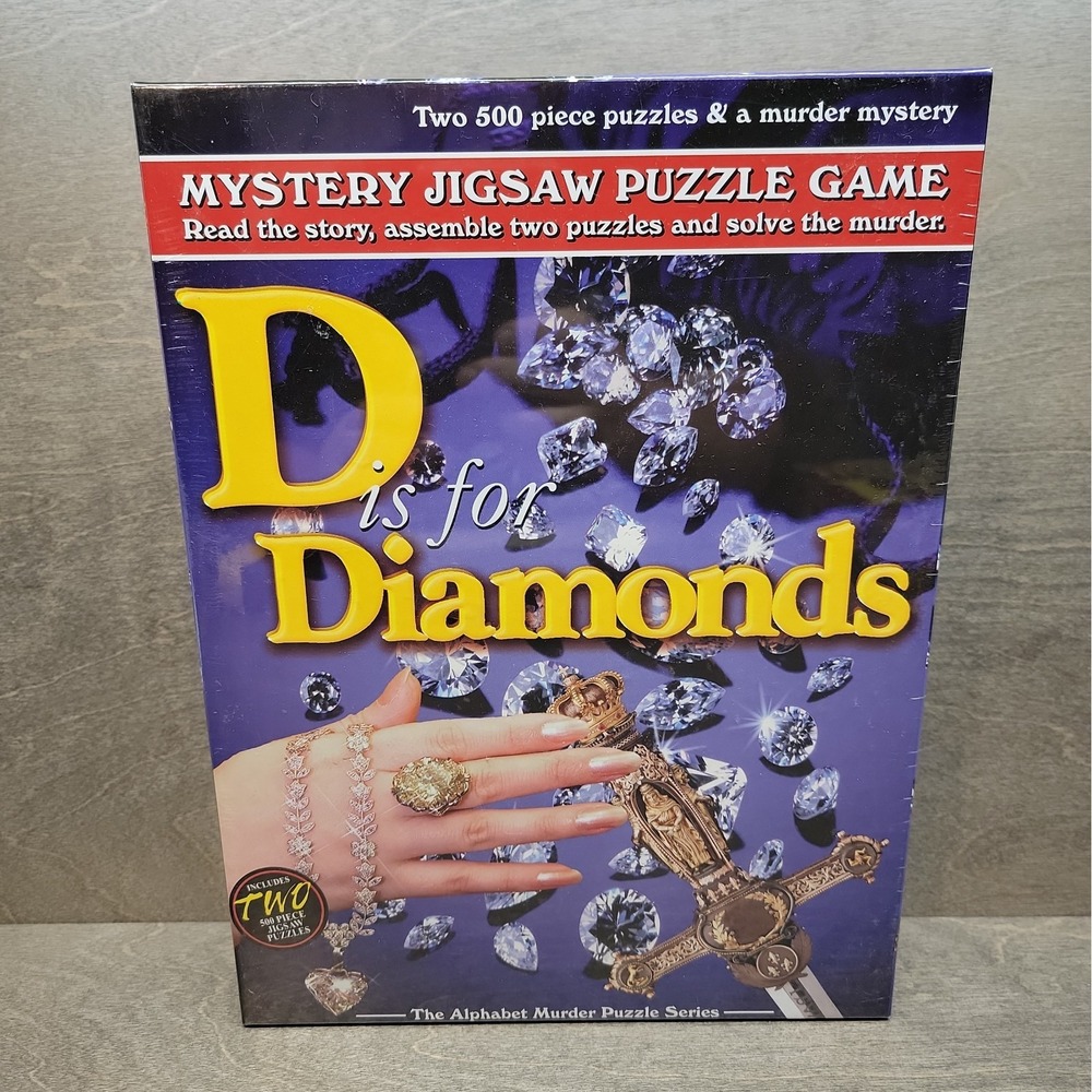 D Is For Diamonds Alphabet Murder Puzzle Series TDC Games - New Sealed Mystery
